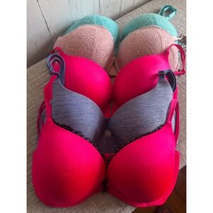 Victoria's Secret PINK Bra Lot 5pc 34DD Very Sexy Push Up
